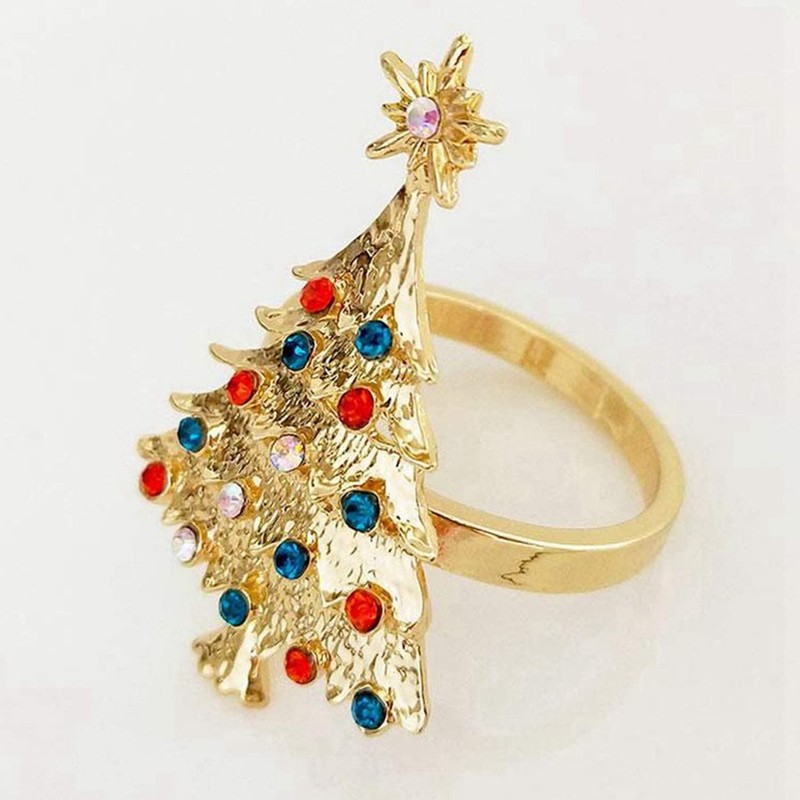 12Pcs Christmas Napkin Button Napkin Ring Napkin Ring Cloth Ring