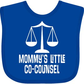 inktastic Lawyer Mommy Little Co Counsel Baby Bib Royal Blue 346a7