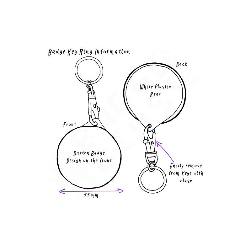 I Love My Bearded Dragon - 55mm Button Badge Key