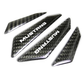 iPick Image Ford Mustang Real Carbon Fiber Car Door Edge Guard, Set of 4
