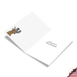 NobleWorks 12 Hilarious Christmas Greeting Cards Boxed Set with 5 x 7 Inch Envelopes (1 Designs, 12 Each) Pre-Flight Instructions C7636XSG-B12x1