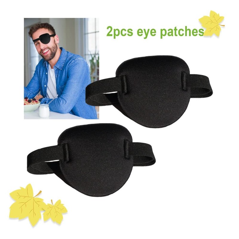 2 Pcs Eye Patches for Adults and Kids,3D Adjustable Eyepatch