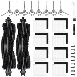 Accessories Kit for eufy L60 / L50 Vacuum Robot, Replacement Parts Include 2 Roller Brushs, 8 HEPA Filters, 8 Side Brushs, 4 screws, 1 Clean Tool and 1 screwdriver