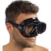 CRESSI Action Cam Mask Black/Black - Unisex Reduced Volume Dive