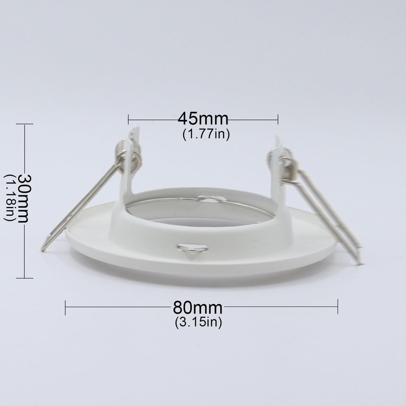 COOINJOY 10x Modern GU10 Downlights for Ceiling, Round Matt White