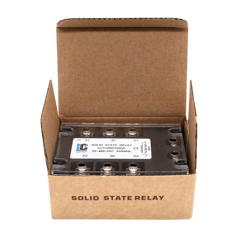 LCLCTC 3 Phase Solid State Relay SSR-100AA AC to AC(Input70-280V