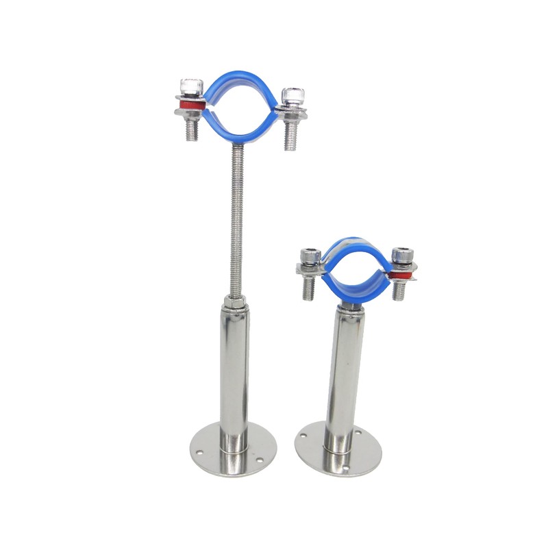 Stainless Steel Adjustable Pipe Bracket Clamp - Wall/Ceiling Mount Support