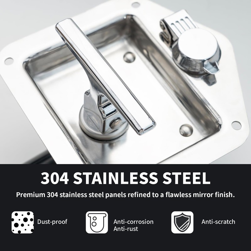 Loclink Tool Box Lock with Shock-Absorbing Roller Latch & Zinc
