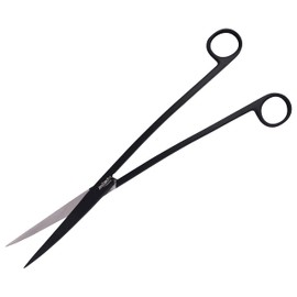 Innotech Aquarium Scissors 25 cm Aquarium Cleaning Wave Scissors Black Plant Scissors for Aquatic Plants (25 cm, Black)