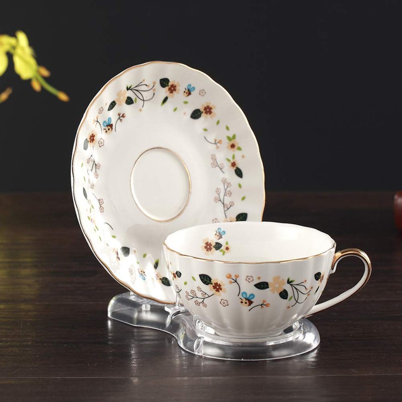 Zmmyr 8 Packs Acrylic Display Stands Tea Cup Saucer European