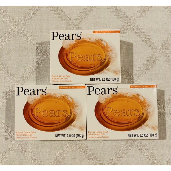 3 Unilever Pears Pure & Gentle Care Dermatologists Tested Bar Soap 3.5 oz