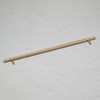 320mm Knurled Brass Bar Handle Rose Gold Champagne Kitchen Cupboard