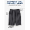 KingSize Men's Big & Tall Lightweight Extra Long Jersey Shorts