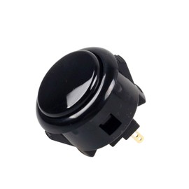 SANWA - 6 botones originales OBSF-30 de 30 mm, para consola Arcade Jamma de videojuegos y Arcade Joystick de juegos (negro) S@NWA