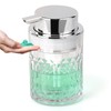 Bathroom Glass Soap Dispenser with Durable Rust-Proof Plastic Liquid Pump