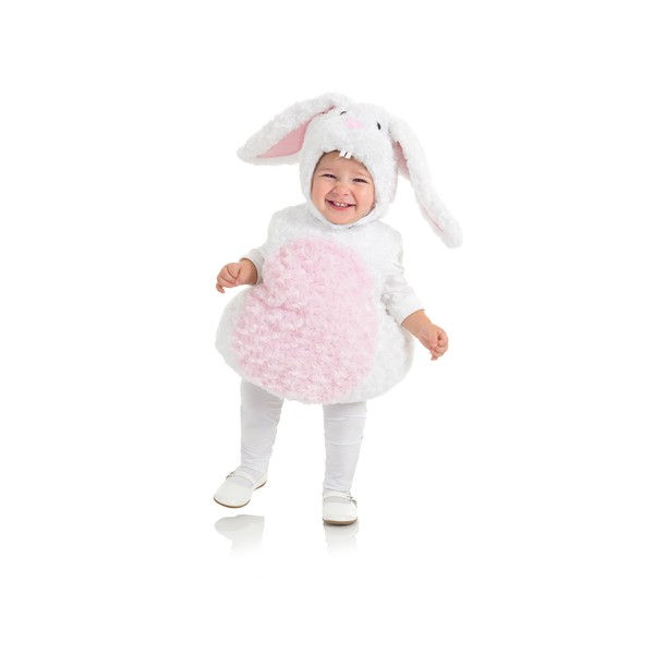 Underwraps Baby's Rabbit Belly-Babies, White/Pink, Large