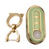 KUNIO Car Key Fob Cover Case Fit for Fiat 500