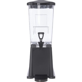 Carlisle 1085003 TrimLine Clear Premium Single Base Beverage Dispenser, 3 gal. Capacity, Black