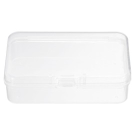 HARFINGTON 24pcs Small Plastic Beads Storage Containers Box 2.95" x 1.97" x 0.83" Bead Organizer Case Empty Storage Box with Hinged Lid for Small Items Beads Crafts Jewelry Hardware, Clear