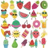 120 pcs Glitter Temporary Tattoos for Kids, Summer Cartoon Fruit