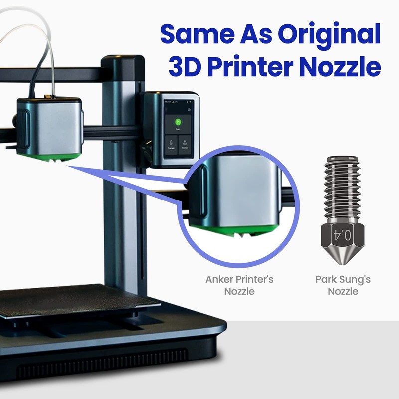 3D Printer Nozzles 0.4mm M5 Nozzle, Park Sung Nozzles with