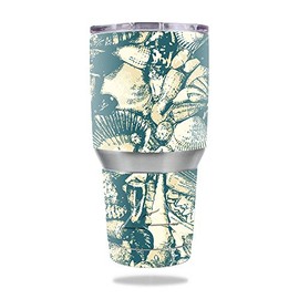 MightySkins Skin Compatible with Ozark Trail 30 oz Tumbler – Tan Seashells | Protective, Durable, and Unique Vinyl Decal wrap Cover | Easy to Apply, Remove, and Change Styles | Made in The USA