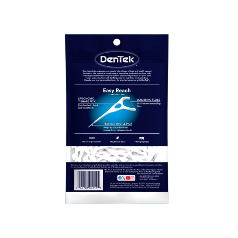 DenTek, Complete Clean Floss Picks 75 Floss Picks Pack of