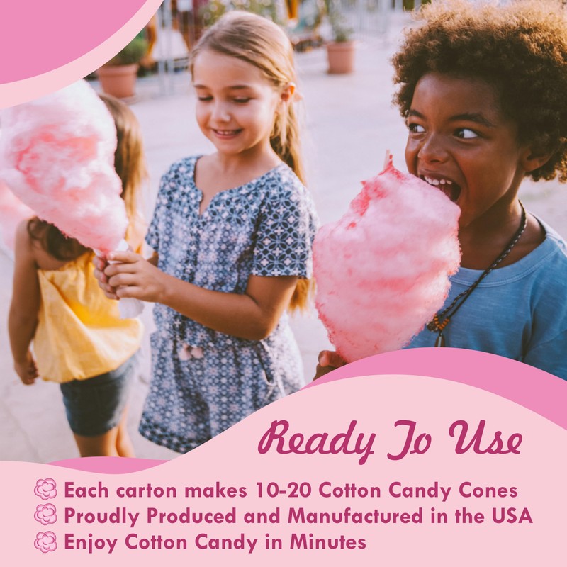 Cotton Candy Floss Sugar Package of ct-(Pink Vanilla, Blue Raspberry
