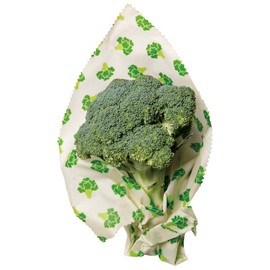 Nuts Beeswax Cloths for Food, Broccoli, Set of 3, Reusable Oilcloths, Beeswax Wrap, Beeswax Cloth, Alternative to Cling Film