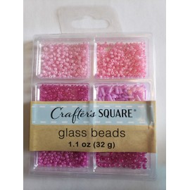 Crafters Square Pink Glass Bead 32 CREATE FUN DESIGN Jewelry Project Card