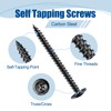 ANCHOREASE #8×1-1/4″ Wood Screw 200Pcs, Black Carbon Steel Standard Thread