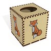 Square 'Fox' Wooden Tissue Box Cover (TB00044098)