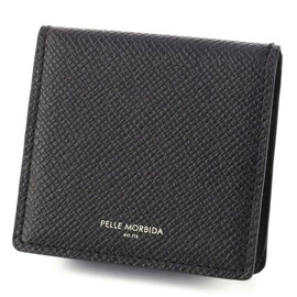 Pelle Molvida PM-BA309 Men's Coin Purse, Genuine Leather, Black
