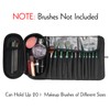Portable Folding Makeup Brush Bag, Multifunctional Cosmetics Rolling Storage Case