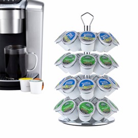 Rice rat K cup Holder Storage Coffee Capsules Pod Holder Carousel 4 Tier Compatible with 36 K-Cup Pods