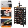 VASMIA 42 Bottles Bamboo Wine Rack,7-Tier Wine Rack Freestanding Floor