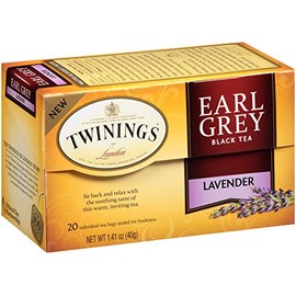 Twinings of London Lavender Earl Grey Tea Bags, 20 Count (Pack of 6)