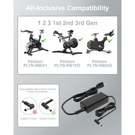 WUKUR Power Cord for Peloton Bike 12V 4.17A Charger for Peloton Exercise Bike PLTN-RB1VO PLTN-RB1V1 PLTN-RB1VQ ATS050TP121 (Not for Bike Plus)