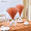 Faylifeway 𝟱𝟬pcs Orange Pampas Grass 𝟭𝟳in, Faux Pampas Grass Home