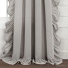Lush Decor Linen Ruffle Window Curtain Panel (Single Panel), 95"