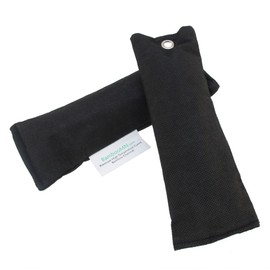 BambooMN Brand - Activated Moso Bamboo Charcoal Air Purifier Deodorizer Freshener Odor Absorber Purifier Bags - Black - 1 Pair (2 pcs), 150 Grams per Bag