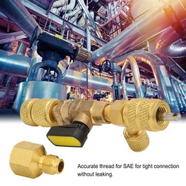 1/4in Air Conditioner Spool Remover, Spool Remover Installer Tool, Cooling System Quick Valve Removal Tool for R12 R22 R410a(yellow)