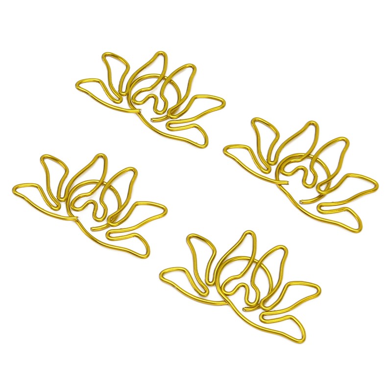 100pcs Shaped Paper Clips Flower Shape Metal Portable Office Clips