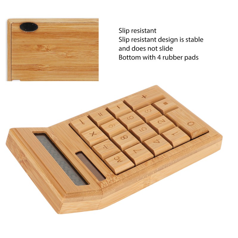 CS19 Solar Calculator Solar Battery Dual Power 12 Digit LCD