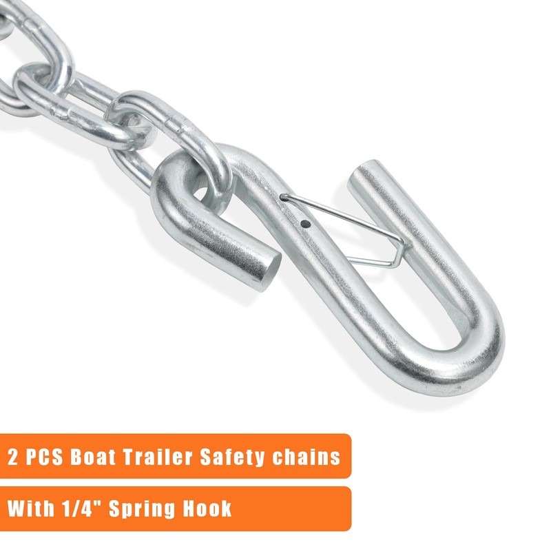 AYMMIC 1/4'' x 27''Steel Boat Trailer Safety Chain, G30 Binder