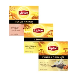 Lipton Peach Mango, Vanilla Caramel, & Lemon Black Tea 20 CT (1ea) (Variety Pack)