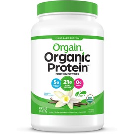 Orgain Organic Plant Based Protein Powder, Vanilla Bean, 2.74 lb