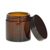 Aura 60ml Amber Glass Jars with Black Lids - Pack