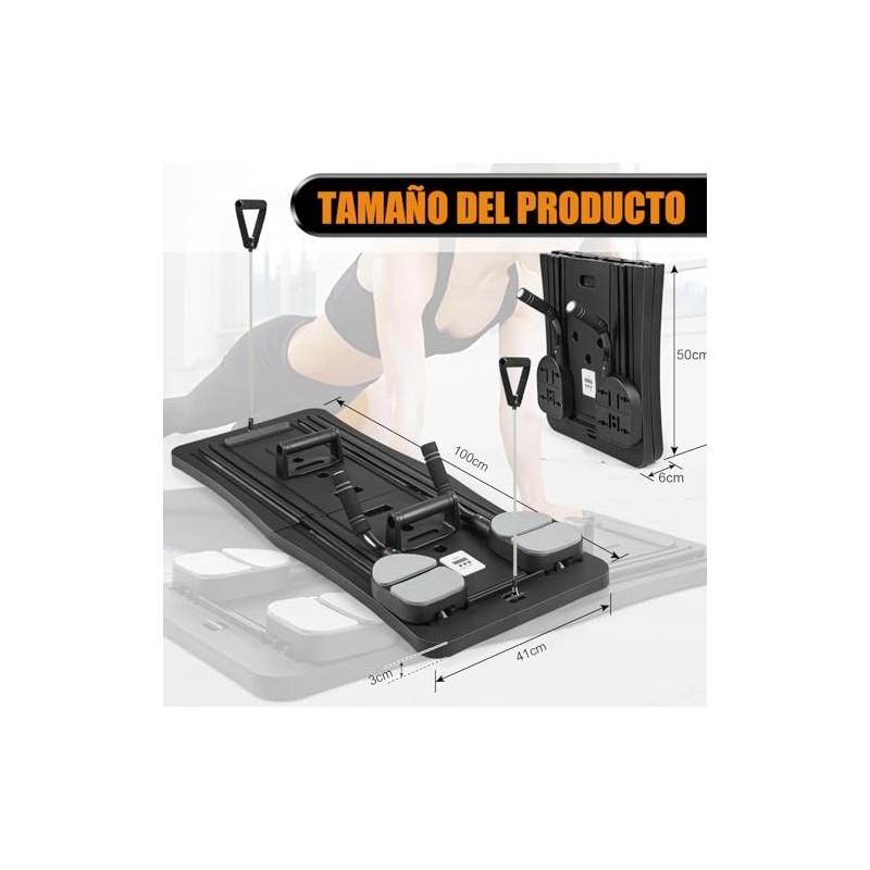 Tabla Deslizante de Pilates 5 en 1, Tabla Abdominal Plegable,