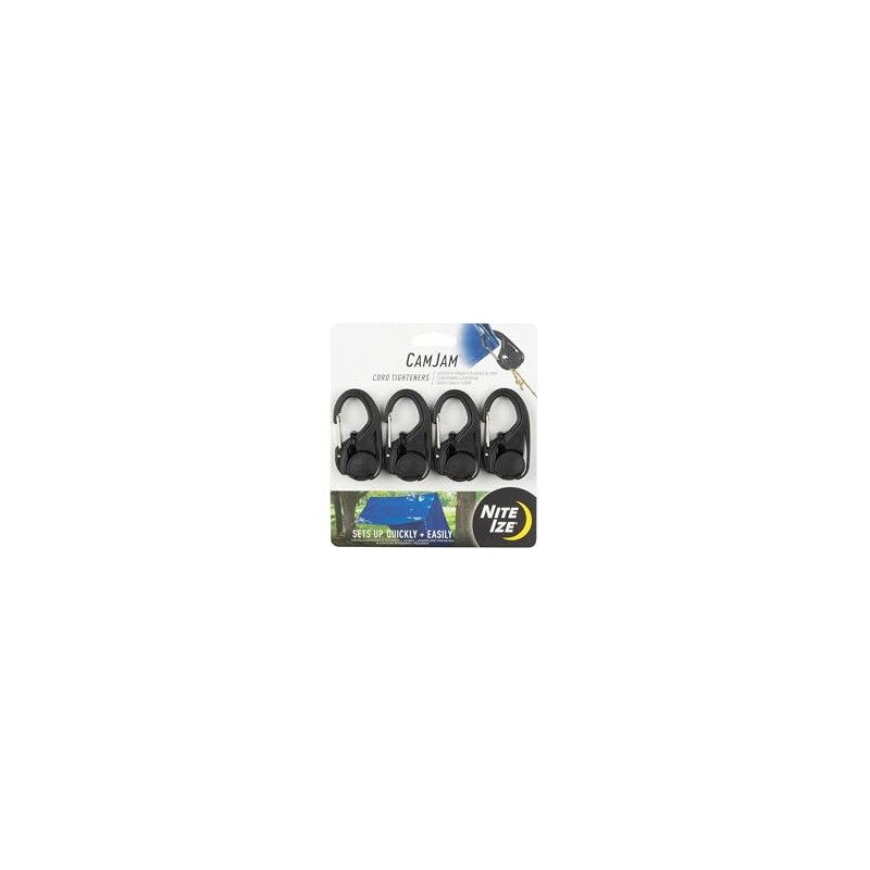 Nite Ize CamJam Cord Tightener - Adjustable Rope System 4-Pack